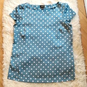 Mexx Blue polka dots blouse size 36 small